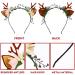 Minkissy Christmas Antler Headband - Reindeer Ears Floral Hairband for Women & Girls - Festive Holiday Accessory (Pattern 2) - Buy Online on GoSupps.com