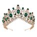 SWEETV Emerald Wedding Tiara for Women  Green Bridal Crown Princess Tiara Headband  Costume Party Accessories for Brithday Halloween Babyshower