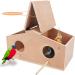 PetNanny Parakeet Nesting Box with Bamboo Bird's Nest & Coconut Shreds - Birdhouse Kit for Breeding & Playtime | Ideal for Parrots, Swallows, and Small Birds - Buy Online on GoSupps.com