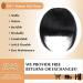 NOOMBY Clip in Bangs 100% Human Hair Thick Bangs with Temples in Natural Black - One Piece Hairpieces for Women - Buy Online on GoSupps.com