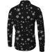 Men's Slim Fit Christmas Shirt | Long Sleeve Button Down Winter Fashion | Snowflake Print Blouse | X-Large Black - Buy Online on GoSupps.com