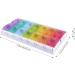 Weekly Pill Organizer 7 Day - Large AM PM Storage for Easy Daily Medication | Rainbow Design Pill Case - Buy Online on GoSupps.com