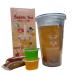 MiruMiru - Reusable Bubble Tea Glass 500ml + 2 Bubble Tea to make