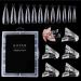 120pcs Dual Nail Forms Set Nail Extension Set Dual Forms Nail Nail tips with 5 pieces of nail clips nail file Nail Art DIY for UV-acrylic nail tool (#2)