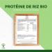 Prot ine de Riz Bio - Bioptimal - 80% de Prot ines - 12% de BCAA - Energie Sport Musculation - Poudre de Riz Brun Germ - 100% Pur - Whey V g tale - Conditionn en France - Certifi Ecocert - 500g Brun 500 g (Lot de 1) - Buy Online on GoSupps.com