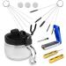 XDOVET Airbrush 13 Piece Airbrush Cleaning Kit - Airbrush Clean Pot Glass Cleaning Jar with Holder  5pc Cleaning Needles  5pc Cleaning Brushes  1 Wash Needle  Mini Brush Head A-QXG