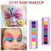 QIUFSSE 2 Packs Water Activated Eyeliner Palette - 16 Colors, UV Glow, Highly Pigmented Neon Eyeliner Set - Buy Online on GoSupps.com