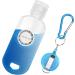 Kare & Kind Clear Portable Travel Bottles - 4 Empty Containers with Carabiner/Retractable Lanyard - 50 ml - for Hand Sanitizers, Rubbing Alcohol, Toiletries - Buy Online on GoSupps.com