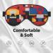 Unisex Sleep Eye Mask - Red Yellow Blue Black Print | Soft Comfort Eye Shade for Travel Yoga & Shift Work - Buy Online on GoSupps.com