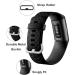 Waterproof Replacement Hamile Band for Fitbit Charge 4/3/3 SE - Large Black Fitness Sport Strap for Women & Men - Buy Online on GoSupps.com