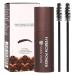 Huaxingda Eyebrow Stamp Kit - Waterproof Stencil & Shade Powder for Beginners | Light Brown | Dirt Repellent Makeup - Buy Online on GoSupps.com