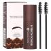 Eybrow stamp set eyebrow stamp set for natural eyebrows long-lasting eyebrow tinge set fine texture with sponge head against sweating for drawing the eyebrows MFJS light brown
