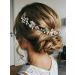 Aimimier Anglacesmade Bridal Hair Vine Pearl and Crystal Headband Extro Long Crystal Hair Band for Bride Bridesmaid Prom Party Festival Hair Jewelry for Women and Girls (11.8'')