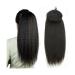 Ponytail Extension Brazilian Remy Hair 14-26" Afro Kinky Straight Drawstring Ponytail Human Hair Extensions Clip In Kinky Straight Ponytail Extensions for Women Ponytail Hairpiece for Women (Color : 12inches 100g Kinky Straight