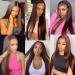 NREDCA 18 Inch Brown Straight Lace Front Wig Human Hair 180 Density HD Lace Front Wig for Black Women - Buy Online on GoSupps.com