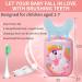 RZM Kids Automatic Sonic Toothbrush Set - 2 U-Shaped & 1 Regular Brush Head | Six Cleaning Modes | Pink Unicorn Design - Buy Online on GoSupps.com