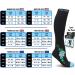 Physix Gear Compression Socks for Men & Women | 20-30 mmhg Graduated Athletic Fit | Ideal for Running, Nurses, Shin Splints | L-XL Black - Blue Flower - Buy Online on GoSupps.com