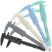 5 Pieces Eyebrow Measuring Ruler  Brow Mapping Ruler Tool  Mini Vernier Caliper Double Scale Plastic Ruler  Sliding Gauge Ruler for Microblading Eyebrow Tattoo Brow Artists Makeup (Fresh Colors)