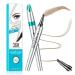 Ey brow pencil with 4 tip micro head liquid eyebrows microblading pen eyebrow pencil micro 4 point brow pen long-lasting waterproof natural eyebrows make-up (#1 light brown)