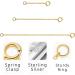 Gold Necklace Extenders 14k Gold Plated Chain, 925 Sterling Silver Bracelet Extension - 3 Pcs Set (1 2 3 Inch) - Buy Online on GoSupps.com