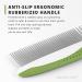 Pet Hair Comb with Stainless Steel Teeth and Non-Slip Handle - Grooming Tool for Tangles and Knots - Includes Ebook Guide - Buy Online on GoSupps.com