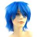 Modernfairy Anime Halloween Wig Blue for Cosplay Party  Synthetic Layered Short Hair Wigs with Bangs  Pastel Wigs for Women Men Kids 8 Inch (Pack of 1) Blue