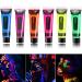 WENJLYJ 6 PCS Glow Body Paint Set Glow in Dark Face Glitter Paint Body Glow Powder Neon Party Supplies Facial Highlighter Kits for Adults&Kids Body Makeup