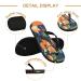 Mnsruu Multi-Colored Flip-Flops with Fox Flower & Mushroom Leaves - Perfect for Home Hotel Spa & Travel | Unisex Footwear for Men & Women - Buy Online on GoSupps.com