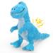 Iokheira dog toys cuddly toy dog squeaky dog toys cuddly toy dog filled dog toys for large medium and small dogs light blue Tyrannosaurus Rex