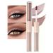 Rosy Brown Liquid Eyeshadow Matte Double Ended Glitter Eyeshadow Sticks Metallic Eyeshadow Pencil Primer Base Quick Drying Waterproof Long Lasting Highlight Stick Shadow Pen Eye Makeup (#1) #1 Rosy Brown
