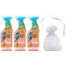 Flash Sparkling Kitchen Spray Wipe Down Cuts Grease 800ml Bright Mandarin Scent 3Pk + Our Gift for You: Organza Bag Size: 9 x 7 x 0.1cm