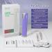 PELCAS Electric Dermaplaning Tool with LED Light - Mini Facial Razor 3 Speeds for Peach Fuzz & Exfoliation - At Home Hair Removal System for Women - 6 Blades BV18-712 Purple - Buy Online on GoSupps.com