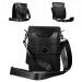 Uonlytech Hair Styling Tools: Cowhide Salon Scissors Pouch & Shoulder Bag for Hairdressers - Black Leash Holder - Buy Online on GoSupps.com