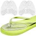 Gel Metatarsal Pads with Thong Sandal Toe Protectors for Flip-Flops Ball of Foot Cushions Insoles for Thong Sandal Relieve Forefoot Pain for Women and Man - 2 Pairs (Clear)