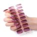 Semi Cured Gel Nails - 16PCS Stickers Nail Wraps Soft Self-Adhesive - Gel Nail Stickers Semi Cured Gel Nail Wraps - Glossy & Long Lasting Gel Nail Stickers Need UV Light (Glitter Purple)