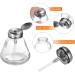 sourcing map 6Oz / 180ML Glass Pump Dispenser Bottle Liquid Pumping Press Push Down Alcohol Container with Metal Flip Cover for Makeup Remover - Buy Online on GoSupps.com