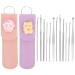 LALAFINA Ear Wax Removal 2 Sets Ear Cleansing Tool Kit Ear-Wax Cleaner Tool Ear Picks Curette Ear Scoop Picking Tool Earwax Removal Kit with Storage Box for Home Travel Ear Cleaner