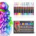 Hair Chalk 12 Color Temporary Washable Bright Hair Color Chalk For Girls Boys Teen Kids Halloween New Year Christmas Birthday Gifts Non-toxic 12 Colour Hair Pen