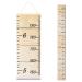 MHJY Height Chart for Kids Height Measure Wall Chart Child Growth Chart Wooden Ruler 7.9'' x 79'' Canvas Height Measurement Hanging Wall Decor for Baby Girls Boys Toddler Bedroom Nursery Wood Grain