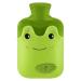 samply Hot Water Bottle with Cover 1L Cute Hot Water Bag with Hands Warmer Pocket Removeable & Washable Soft Bottle Cover Helps Provide Warmth and Comfort Green Frog