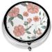 Hawaiian Flower Print Mini Round Pill Box - 3 Compartment Travel Organizer for Medicine & Pills - Portable Case for Home & Office Use - Buy Online on GoSupps.com