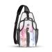 Mildbeer Small Clear Sling Bag Stadium Approved See Through Bag, Transparent Bag for Concert Festival Sports Games Work Black