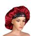 3 Pack Satin Hair Bonnets for Women - Adjustable Shower Caps for Sleep and Bathing - Buy Online on GoSupps.com
