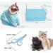 QEEQPF 1 set of pet nail scissors & cat grooming bag mesh bag for bathing nail scissors cleaning and treatment professional cat scissors small animal puppy nail scissors (blue) - Buy Online on GoSupps.com