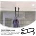 GLEAVI 4pcs Door Hook Clothes Rack Heavy Duty Metal Storage Hook Home Storage Hook Stainless Steel Glass 12X5CM Black 4 - Buy Online on GoSupps.com
