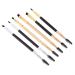 Beaupretty 6st Mascara brush for eyebrow eyebrow brush eyebrow care make-up tool brushes mix eyebrow brush eyebrow brushes comb wooden handle eyebrows trim