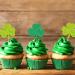 Whaline 120Pcs St Patrick's Day Cupcake Topper Glitter Green Shamrock Cupcake Picks Lucky Clover Food Picks for Irish Holiday Party Supplies Cake Decorations 120 Shamrock - Buy Online on GoSupps.com