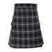 Men's Scottish Skirt 5XL Traditional Men's Checkered Kilt Skirt Retro Scotland Pleated Skirts Classic Plus Size Check Kilt Skirt Vintage Clubwear Black Short Scottish Skirt Gray XL