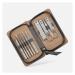 Nail Clippers Set Nail Clippers Adult Nail Care Tools Manicure Set 10 in 1 Stainless Steel Repair Kit with Brown Leather Travel Nail Set