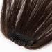 Clip in Fringe Human Hair Light Bangs #2 Dark Brown Straight - Buy Online on GoSupps.com
